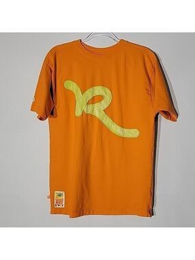 Rocawear Men's Short-Sleeved Tshirt, Orange, Streetwear, Size Large